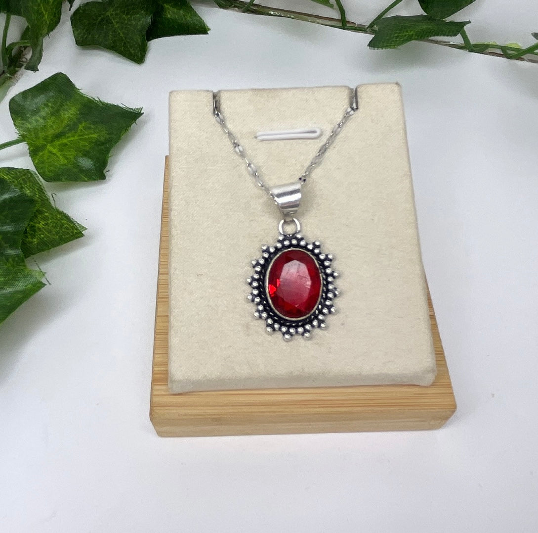 Collana Granato Rosso