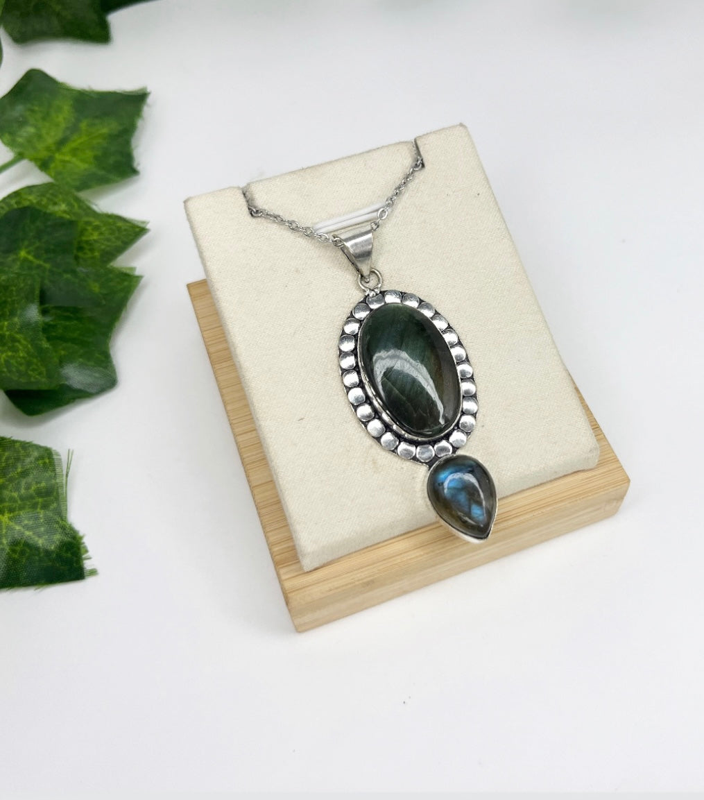 Collana con doppia Labradorite