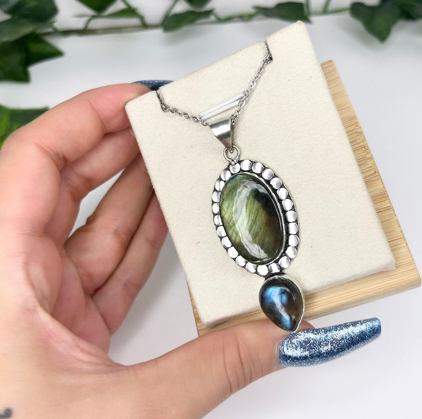 Collana con doppia Labradorite